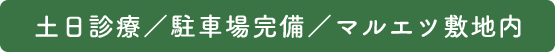 土日診療／駐車場完備／マルエツ敷地内